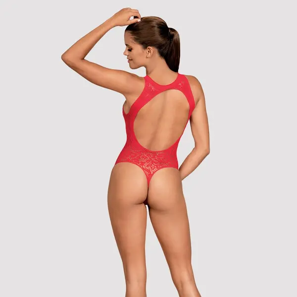 Еротично боди Obsessive Daring Teddy, червено, универсален размер