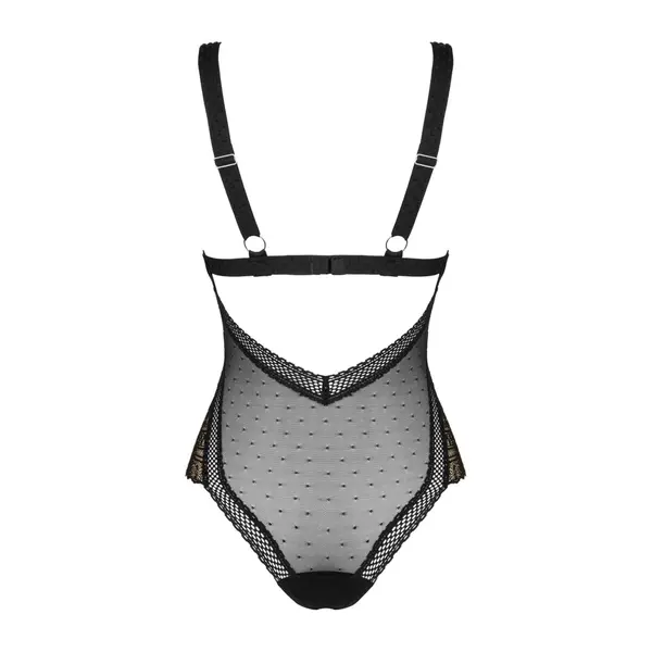 Еротично теди с триъгълни чашки и дантела Estiqua, Obsessive, M/L