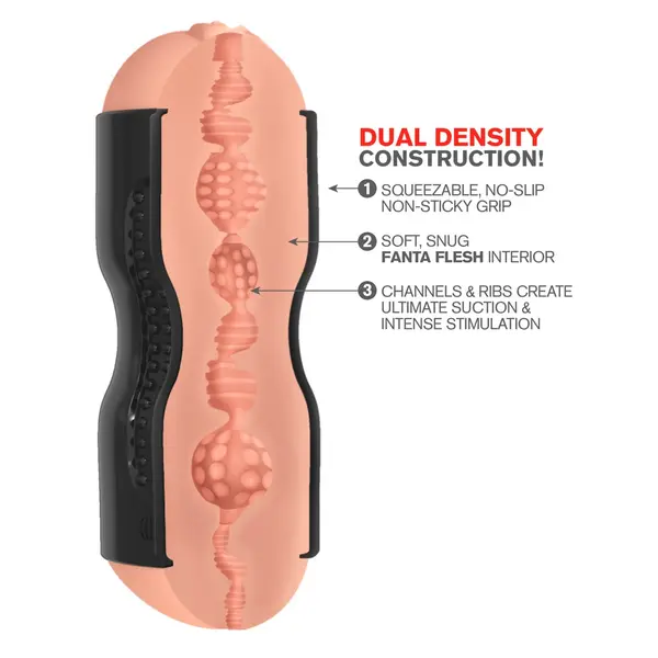 Мастурбатор вагина и анус Tight Grip Pussy & Ass Pipedream – стискащ handjob, 15,2 см, светъл тен